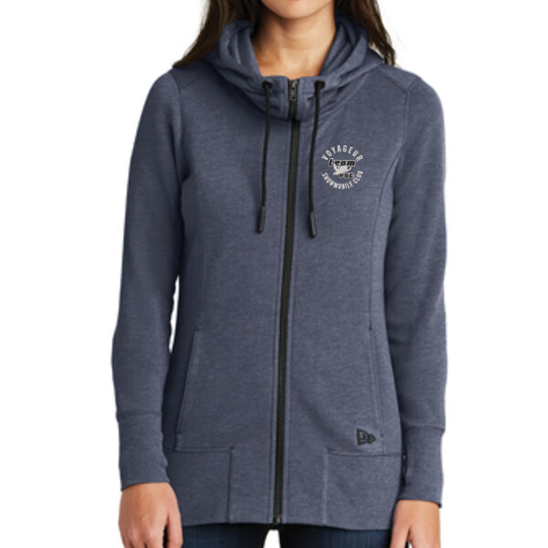 New Era Ladies Tri-Blend Fleece Full Zip Hoodie - Embroidered Logo Thumbnail