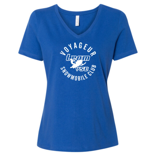 Bella+Canvas Women's Relaxed Jersey V-Neck Tee - Printed Logo Thumbnail